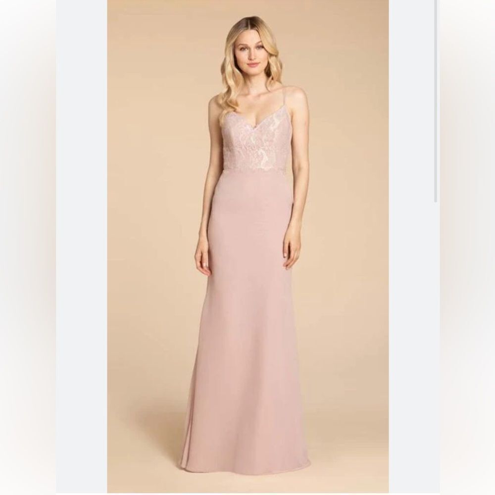 Hayley Paige Occasions 5957 Lace Chiffon Dress NWT
